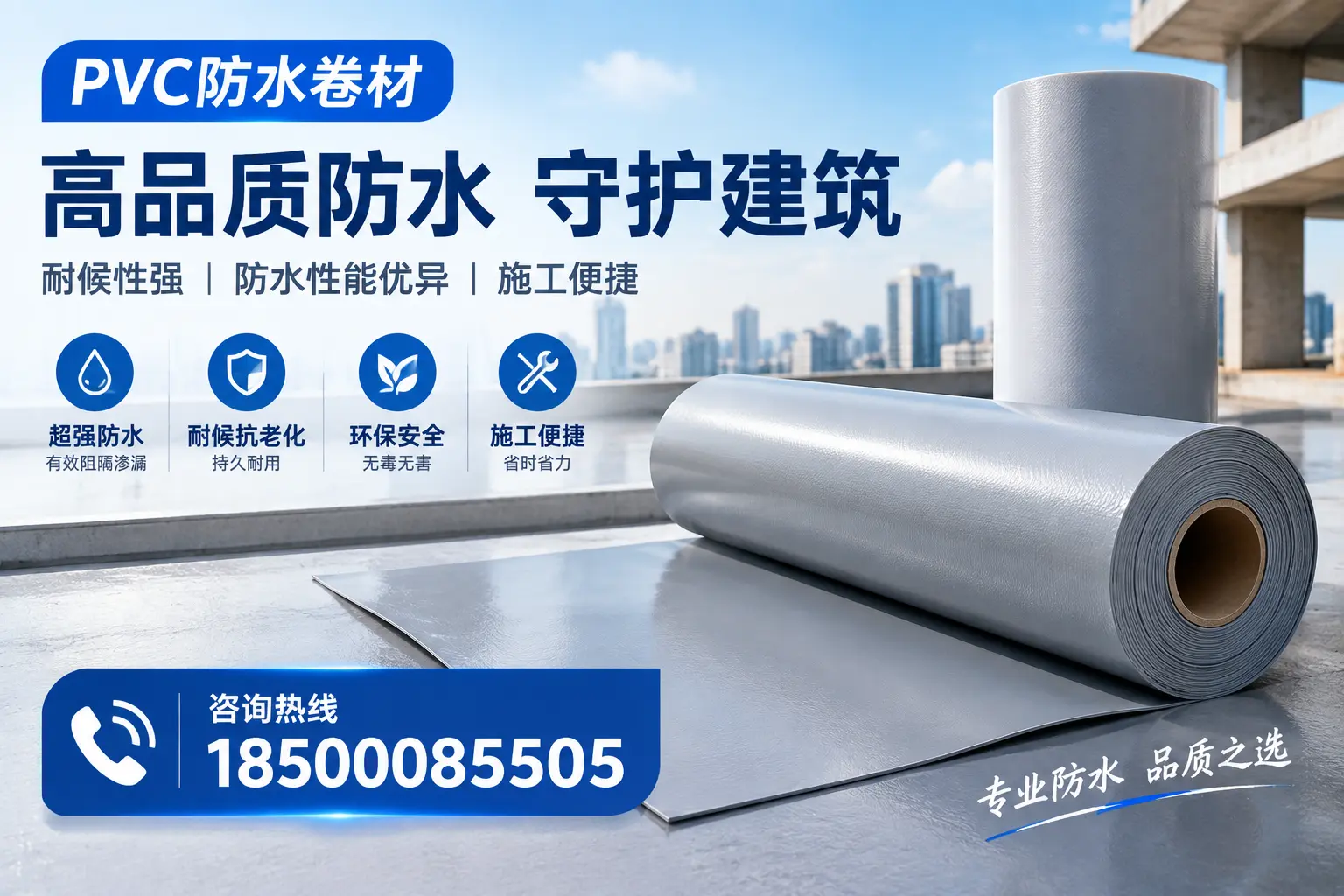 PVC防水卷材的防水效果评测,适合澄迈的科学依据